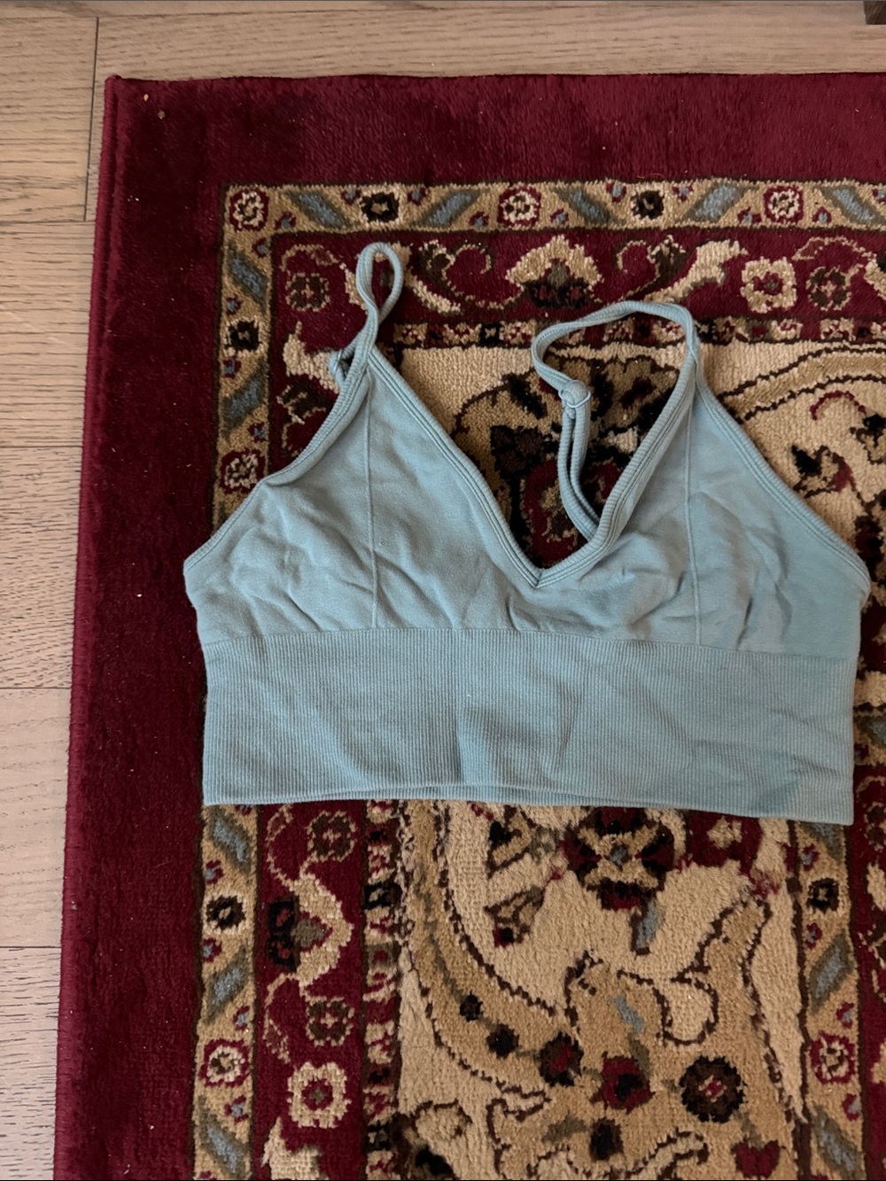 Alo Yoga Light Blue Seamless V-Neck Bralette